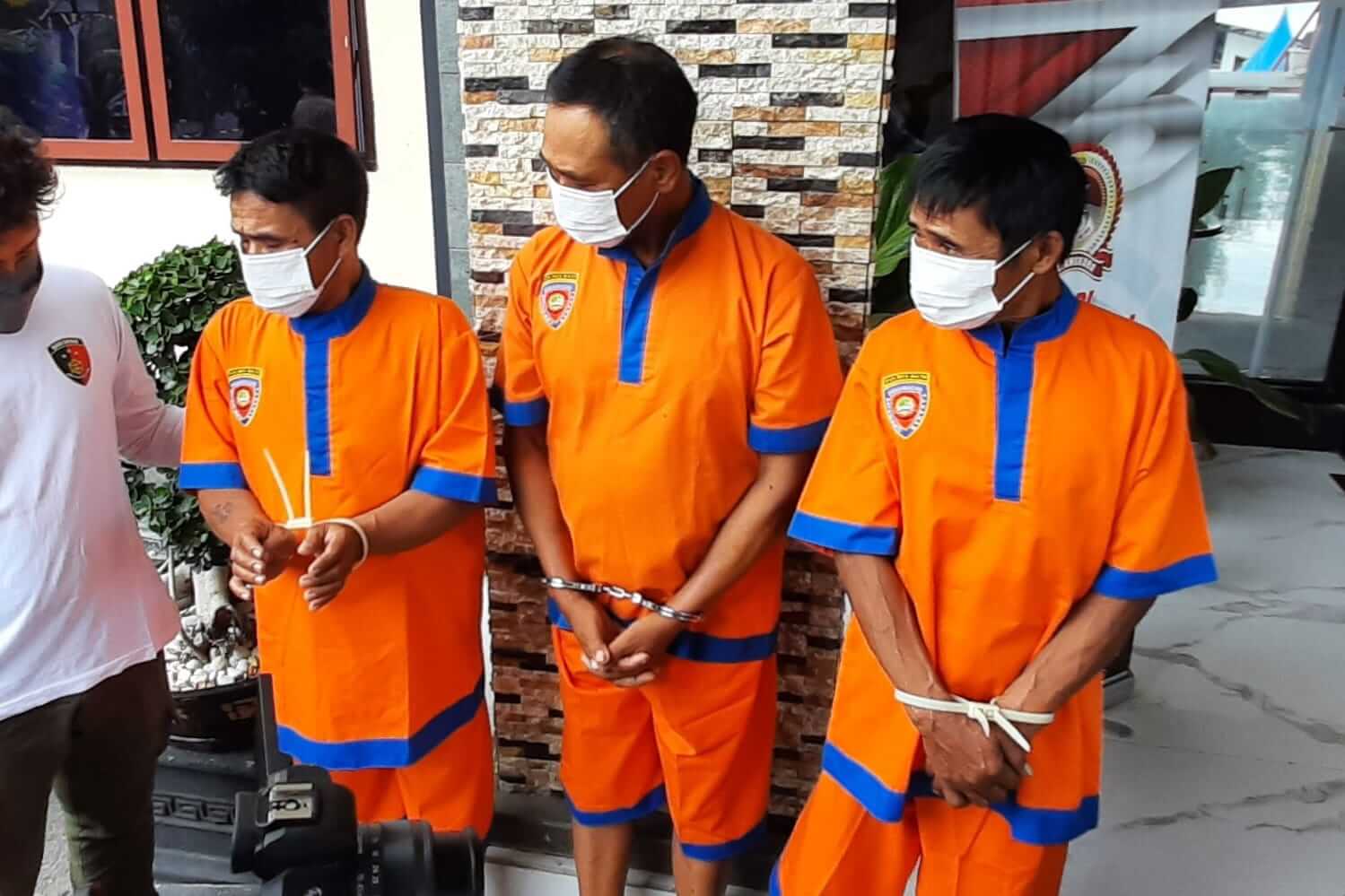 tersangka pencurian hewan ternak yang berhasil diringkus satreskrim polres batu