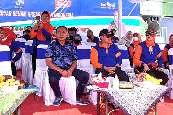 Anggota Komisi D DPRD Kota Malang, Pujianto, saat mengahadiri senam kreasi anak bersama Wali Kota Malang. (bim) - Komisi D DPRD Kota Malang Sarankan Pemkot Malang Miliki Payung Hukum Perlindungan Anak