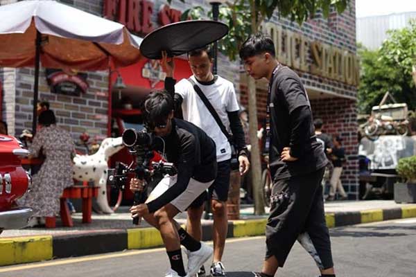 Proses pengambilan video "The Secret Paradise". (ist) - Film "The Secret Paradise", Kado Para Sineas Muda untuk 21 Tahun Kota Batu