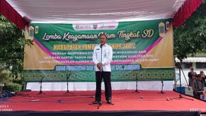 Senen, Kadis Dikbud saat sambutan di Lomba keagaaman Islam tingkat SD. (ful) - Senen: Lomba Keagamaan Islam Tingkat SD Sesuai dengan Kurikulum Merdeka
