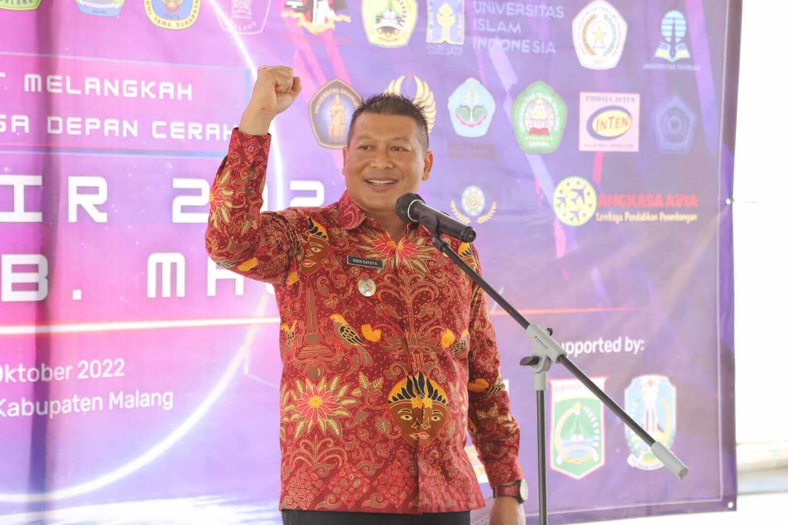 wakil bupati malang didik gatot subroto saat sambutan