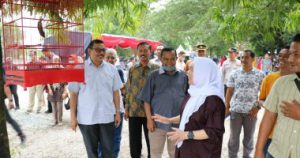 bupati anna muawanah resmikan pasar burung buana lestari