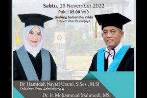 Prof Dr Hamidah Nayati Utami SSos MSi dan Prof Dr Ir Mohammad Mahmudi MS. (ist)