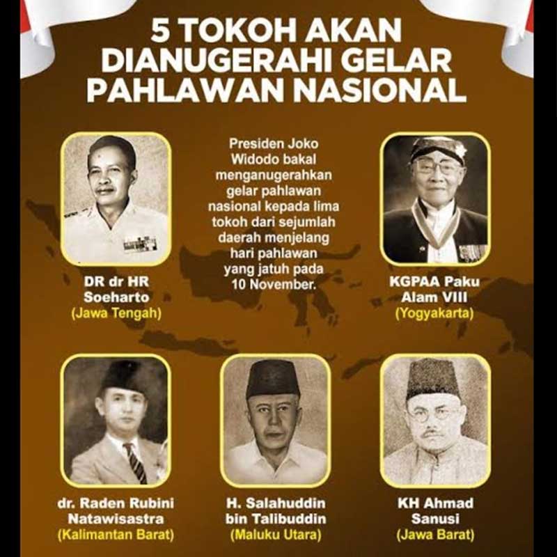 Penganugerahan pahlawan nasional 2022. (ist) - Presiden Jokowi Anugerahkan Lima Tokoh Jadi Pahlawan Nasional