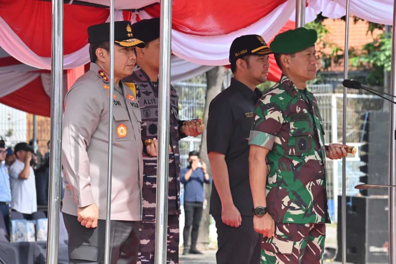 pangdam v brawijaya pimpin apel gelar pasukan tni polri dan pemprov jatim