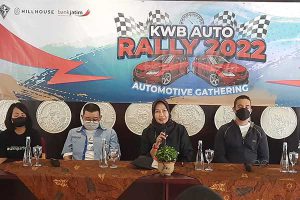 Wali Kota Batu, Dewanti Rumpoko saat pers rilis KWB Auto Rally 2022. (dik)