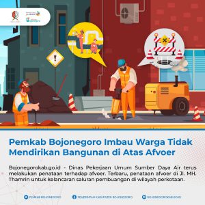emkab bojonegoro imbau warga tidak mendirikan bangunan di atas afvoer