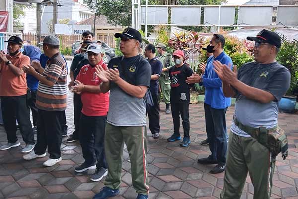 Babinsa Klojen ikuti senam sehat. (ist) - Bersama Tiga Pilar dan Masyarakat, Babinsa Klojen Ikuti Senam Sehat