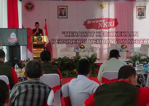 Kepala BNPT, Komjen Pol Dr Boy Rafli Amar MH menyampaikan, tujuan dibukanya Warung NKRI. (rhd) - BNPT-GAP Resmikan Warung NKRI ke-19 di Wisata Bukit Sentul, Ini Tujuannya
