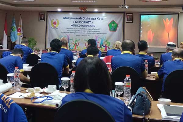 Musorkot KONI Kota Malang yang sempat tertunda. (ist) - Respons Penundaan Musorkot KONI Kota Malang, Djoni: Keputusan Tepat