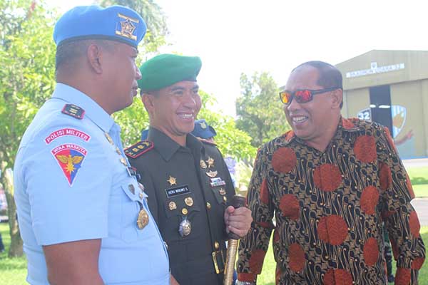Dandim 0833 hadiri upacara Sertijab Danlanud Abdulrachman Saleh. (ist) - Sertijab Danlanud Abdulrachman Saleh, dari Marsma TNI Zulfahmi ke Kolonel Pnb Fairlyanto