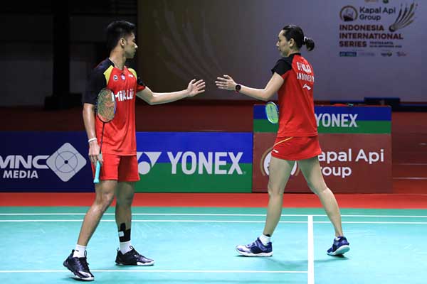 Ganda campuran Indonesia Dejan-Gloria. (ist) - Dejan/Gloria Terhenti di Semifinal Malaysia Open 2023