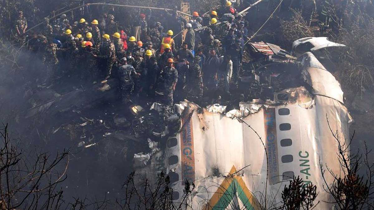 Insiden jatuhnya Yeti Airlines. (ist) - Insiden Jatuhnya Yeti Airlines, Terbesar di Nepal Tewaskan 72 Orang