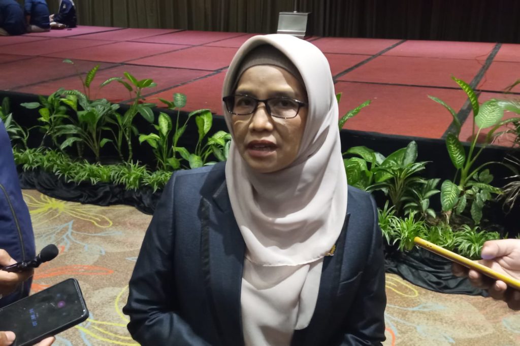 Ketua KPU Kota Malang, Aminah Asminingtyas. (ws7) - Pelantikan 171 PPS, Wali Kota Malang Ingatkan Pemutakhiran Data Pemilih Pemula
