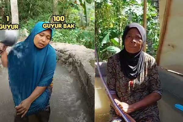 Konten nenek mandi lumpur di TikTok. (ist) - Bareskrim Polri Panggil Pembuat Konten Nenek Siaran Langsung Mandi Lumpur di TikTok
