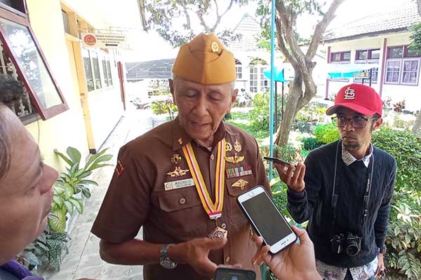 Letkol (Purn.) Machmud, Sekretaris Dewan Pembina LVRI Kota Malang. (ws7) -