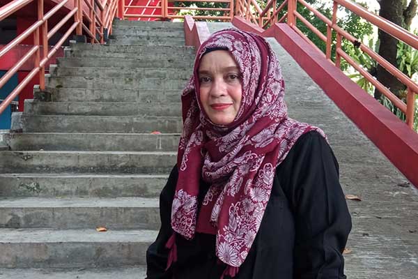 Manajer Tim Gestra Paranane FA, Laily Fitriyah Liza Min Nelly. (ws7) - Liga 3 Dihentikan, Nelly: Kasihan Psikologis Pemain