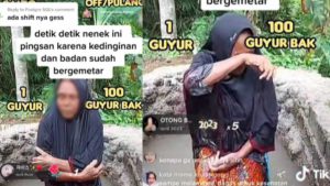 Nenek live mandi lumpur. (ist) - Dipanggil Polisi, Nenek Inak Tolak Berhenti Live Mandi Lumpur