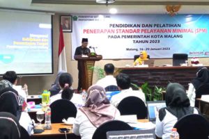 Wali Kota Malang membuka acara pembekalan APIP terkait SPM di Hotel Savana Hotel. (ws7) - Pemkot Malang Tingkatkan Kapabilitas APIP Minimalisir Kriminalisasi Prosedur SPM