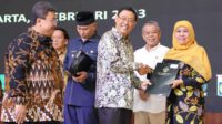 gubernur khofifah saat hadir dalam acara entry meeting atas pemeriksanaan laporan keuangan kementerian lembaga dan pemerintah daerah tahun 2022
