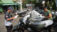 153 motor dinas baru dari Menhan. (ist) - Dandim Kota Malang Serahkan Motor Baru dari Menhan kepada Babinsa Jajaran