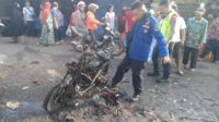 bangkai motor vario usai terbakar
