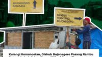 dishub bojonegoro pasang rambu petunjuk arah jalur alternatif bagi pemudik