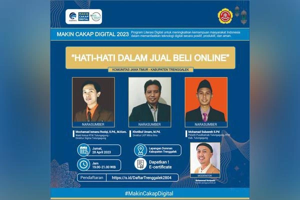 Diskusi literasi digital "Hati-hati dalam Jual Beli Online”. (ist) - Kemenkominfo Diskusi Literasi Digital di Tengah Festival Budaya Ketupat Trenggalek