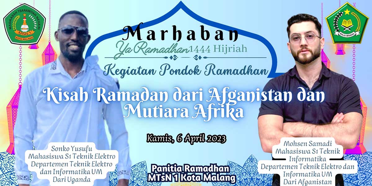 Dua pemateri asal Uganda dan Afganistan. (ist) - Beragam Agenda Semarakkan Ramadan MTsN 1 Kota Malang