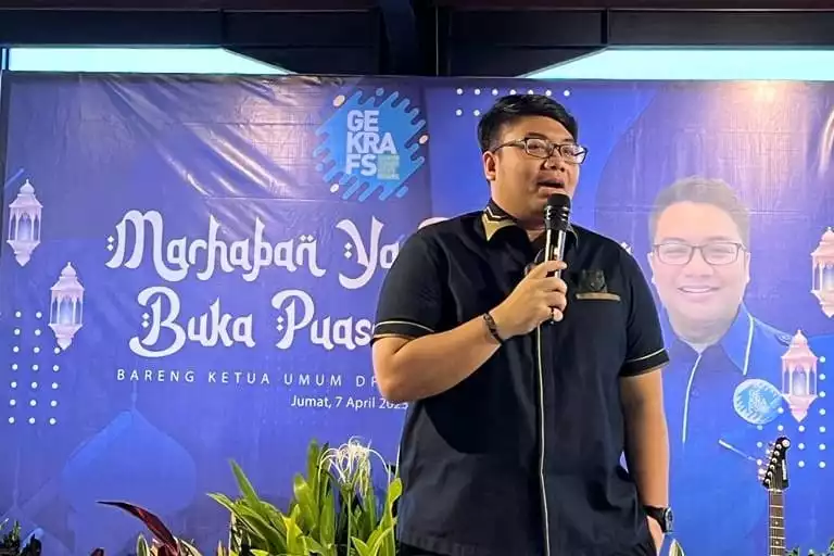 ketua umum dpp gekrafs, kawendra lukistian. (dik) - Ketum DPP Gekrafs Bangga Pergerakan Gekrafs di Jatim Sangat Menggeliat