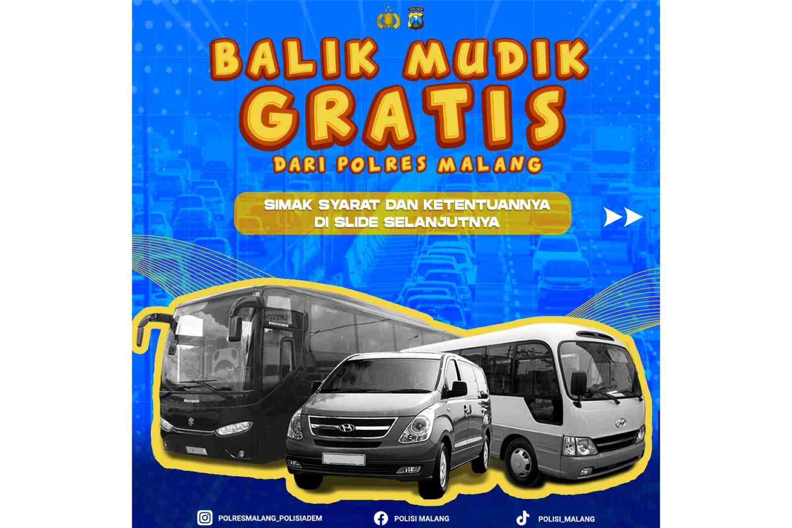 polres malang menggelar program balik gratis untuk masyarakat 11zon