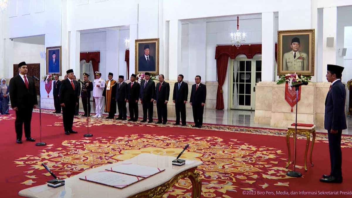 Pelantikan Menpora Dito Ariotedjo. (ist) - Presiden Jokowi Lantik Dito Ariotedjo Jadi Menpora