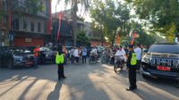 Proses pengamanan para aparat dan juga pemuda gereja. (ist) - Pemuda Gereja Ikut Serta Ikut Amankan Shalat Ied