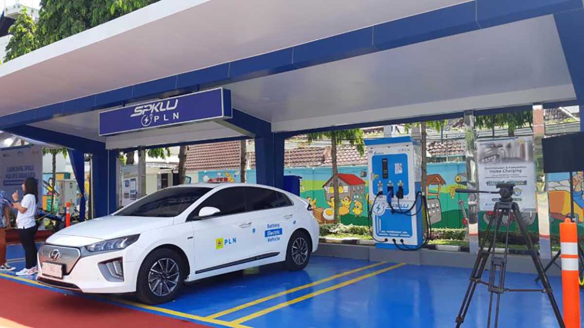 SPKLU. (ist) - Mudik Pakai Mobil Listrik, PLN Siapkan Lokasi Charger di Rest Area