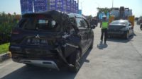sejumlah kendaraan yang terlibat kecelakaan karambol di tol boyolali