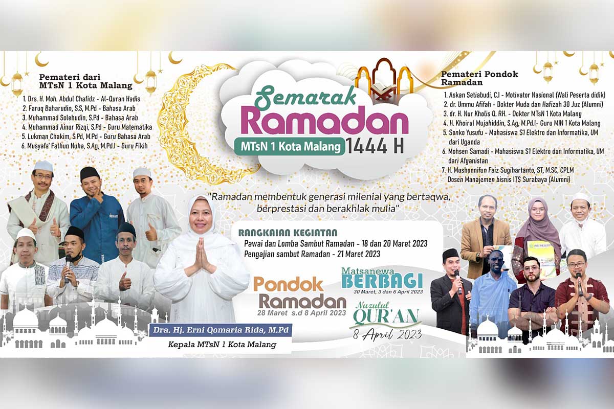 Semarak Ramadan 1444 H MTsN 1 Kota Malang. (ist) - Beragam Agenda Semarakkan Ramadan MTsN 1 Kota Malang