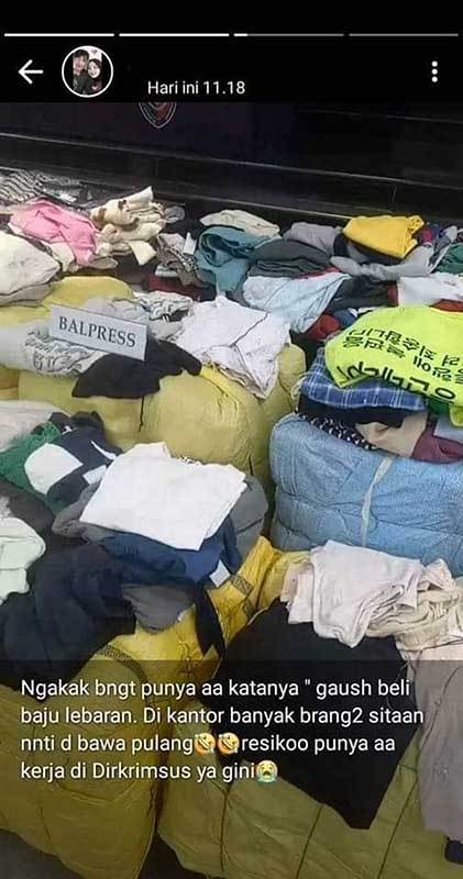 Status WA polisi bawa pulang barbuk. (ist) - Kasus Status WA Polisi Bawa Pulang Barang Bukti, 3 Tersangka Diamankan