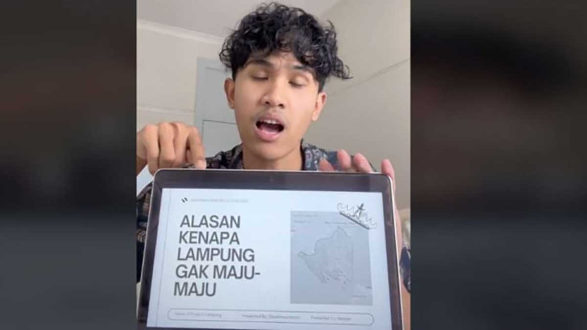 Tiktoker Bima Yudho. (ist) - Polisi Hentikan Kasus Kritik TikToker Bima yang Sebut Lampung ‘Dajjal’