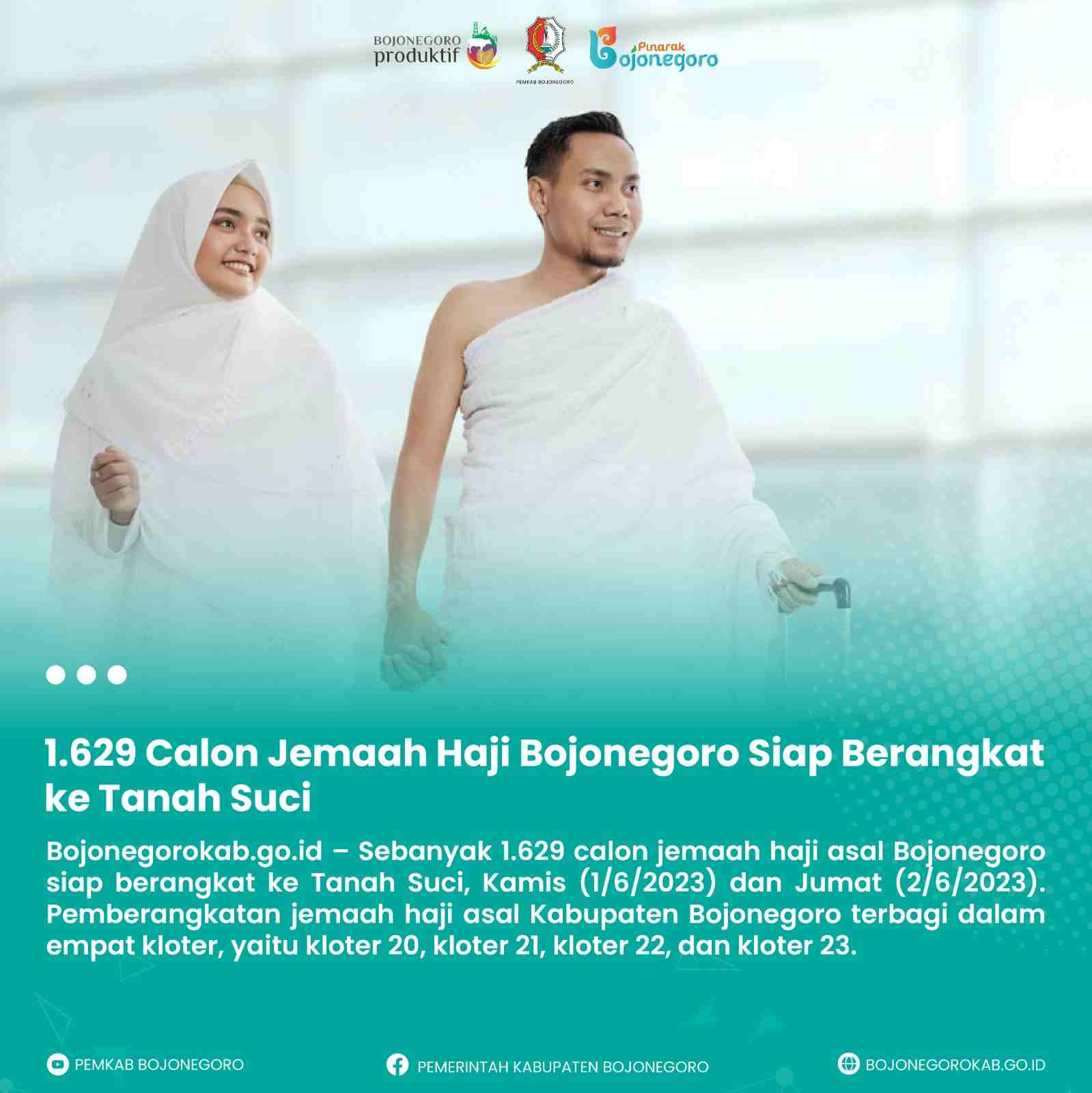 1.629 calon jemaah haji bojonegoro siap berangkat ke tanah suci