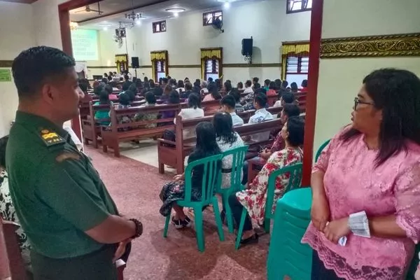 babinsa sukun pantau ibadah kenaikan isa almasih. (ist) - Berikan Rasa Aman, Babinsa Sukun Pantau Ibadah Kenaikan Isa Almasih