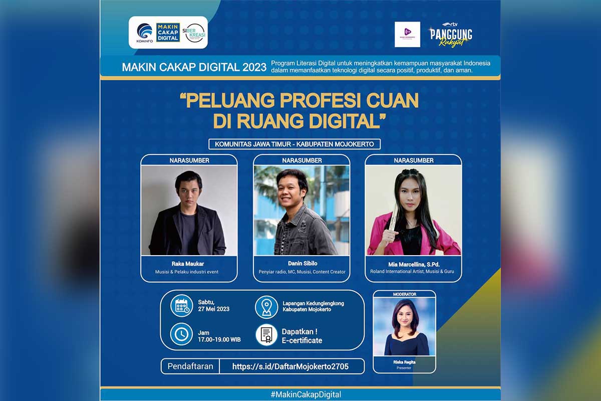 Diskusi Literasi Digital 'Peluang Profesi Cuan di Ruang Digital'. (ist) - Kemenkominfo Ajak Diskusi Peluang Profesi Cuan di Ruang Digital