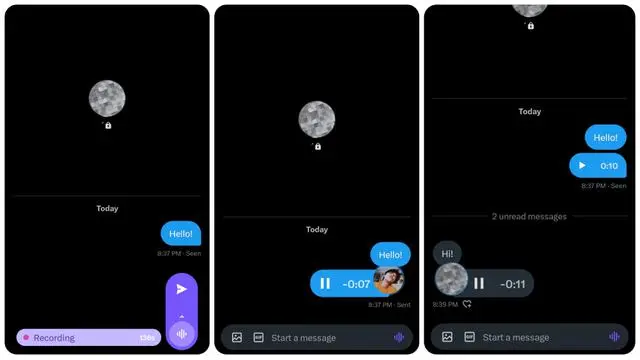 Fitur pesan suara Twitter. (ist) - Twitter Luncurkan Fitur Kirim Pesan Suara, Begini Cara Pakainya