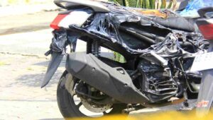 kondisi motor ib yang meleleh terdampak kebakaran mal malang plasa