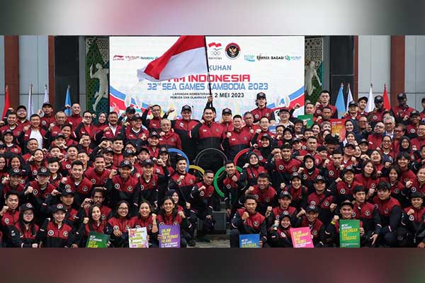 Kontingen Indonesia untuk SEA Games 2023. (ist) - Kemenkeu Siapkan Bonus Atlet SEA Games 2023 Hingga Rp275 Miliar