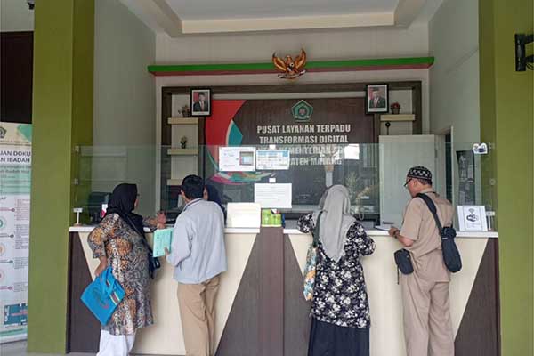 Lobi gedung Kementerian Agama Kabupaten Malang. (ist) - 653 Calon Jamaah Haji Kabupaten Malang Gagal Berangkat Tahun Ini