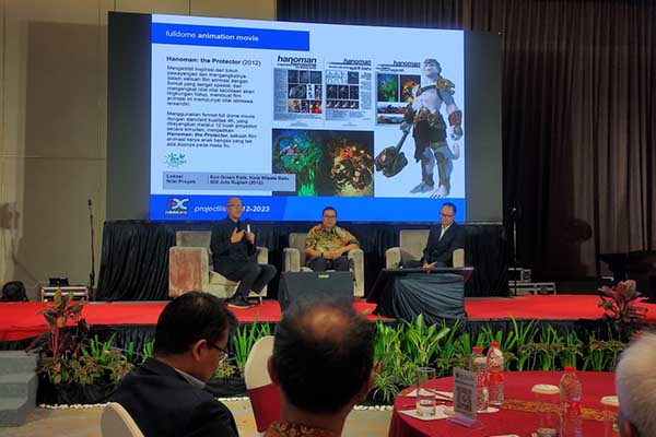 Para pemateri Innovation Gathering Di2B UB. (rhd) - Di2B UB Gandeng BRIN, Hilirisasi Hasil Riset dengan Dunia Industri