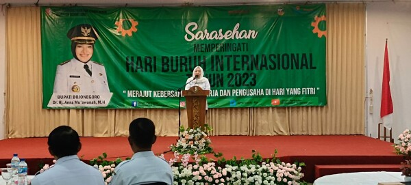 pemkab bojonegoro gelar sarasehan hari buruh, dorong industri yang sehat dan kondusif