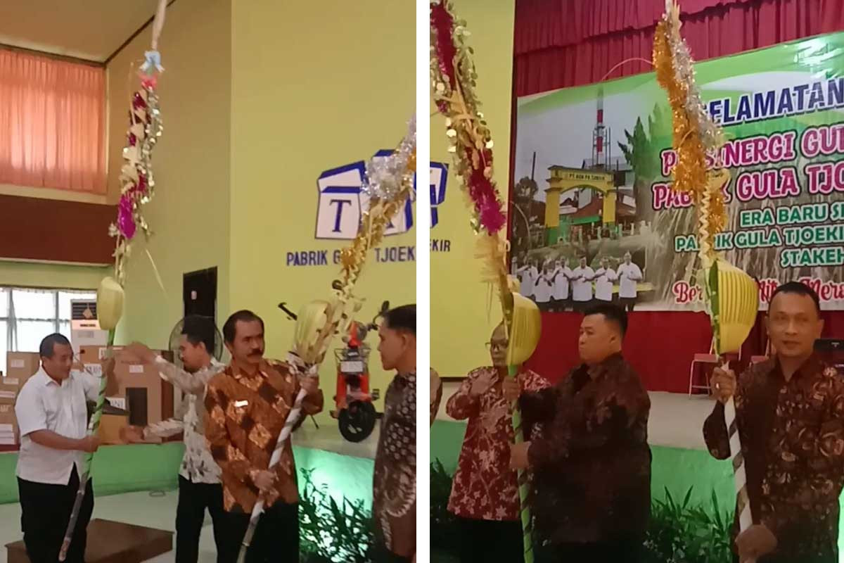 Selamatan Buka Giling sekaligus proses buka giling 2023 yang akan dimulai pada 23 Mei 2023. (ful) - ‘Tiki Tibeh’, Motto Pabrik Gula Tjoekir di Selamatan Buka Giling 2023