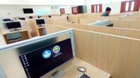 Suasana salah satu ruang ujian di Universitas Negeri Malang jelang UTBK-SNBT 2023. (jup) - Antisipasi Kecurangan UTBK-SNBT 2023, Universitas Negeri Malang Siapkan Metal Detector