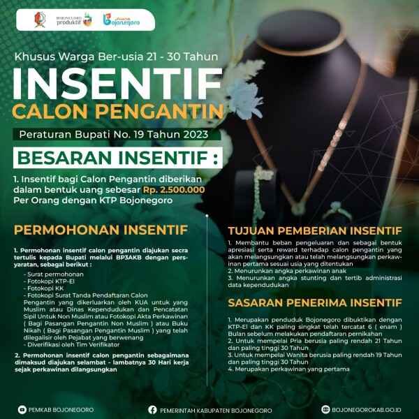 bupati bojonegoro terbitkan perbup beri insentif calon pengantin untuk tekan pernikahan dini 11zon